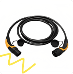 כבל לטעינה ציבורית Type 2 to Type 2